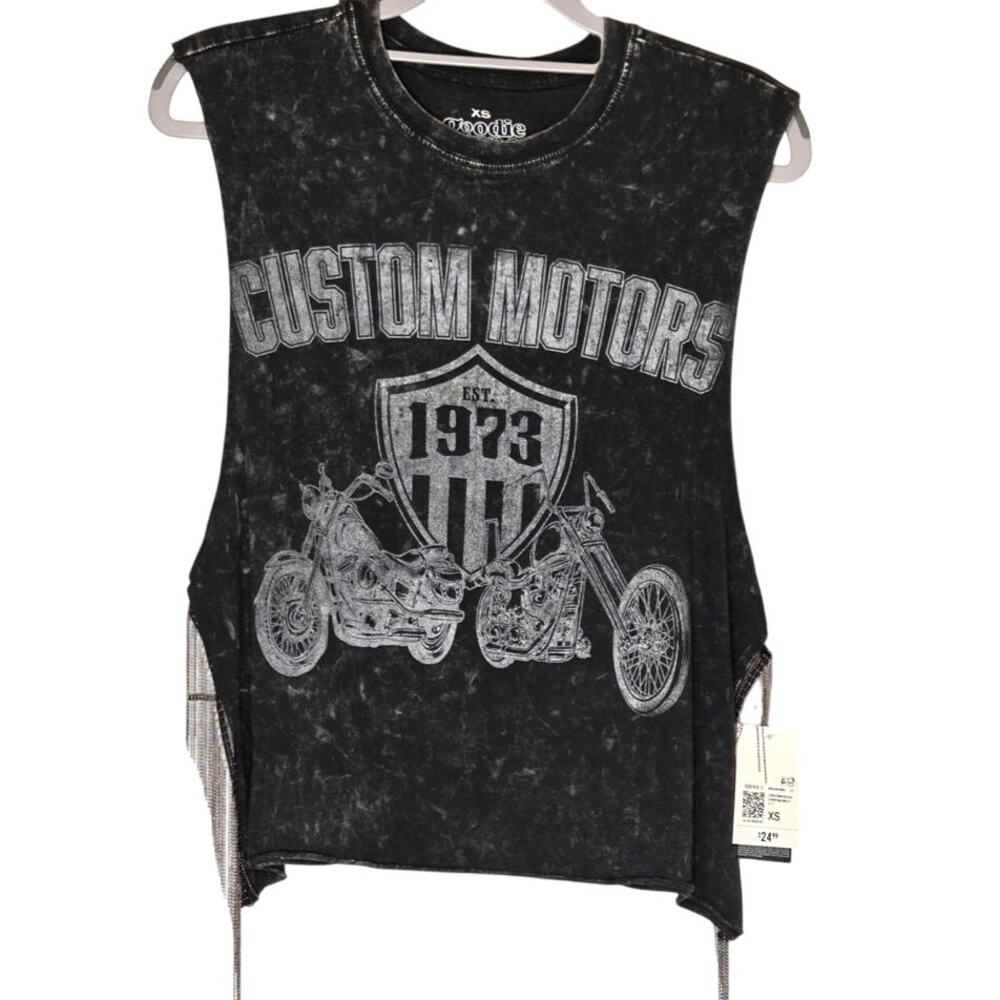 Custom Motors Cropped Length, Ball Chain Fringe XS